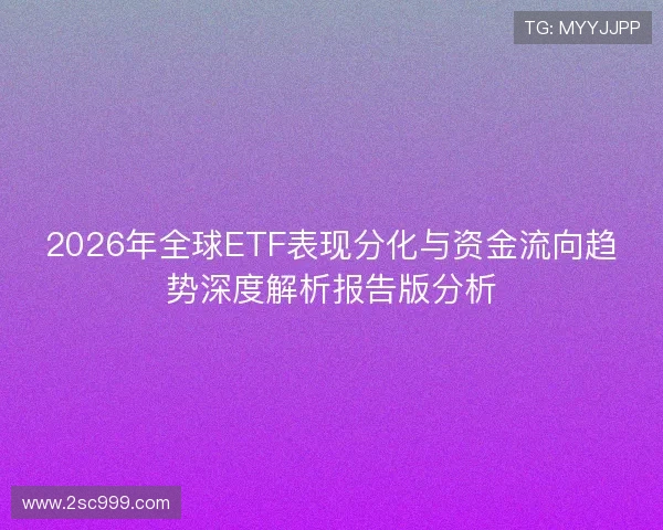 2026年全球ETF表现分化与资金流向趋势深度解析报告版分析